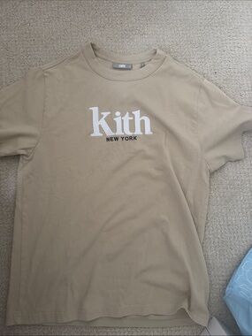 Kith Tan Short Sleeve Logo Tee with White Print